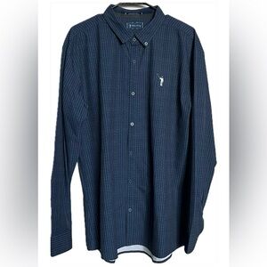 William Murray Navy Striped Button Down Shirt  Sz XL (NWOT)